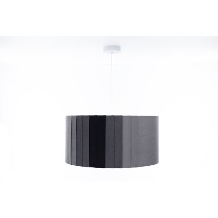 Lustră STRIPES cu cablu, 1xE27/60W/230V, Ø 60 cm, gri