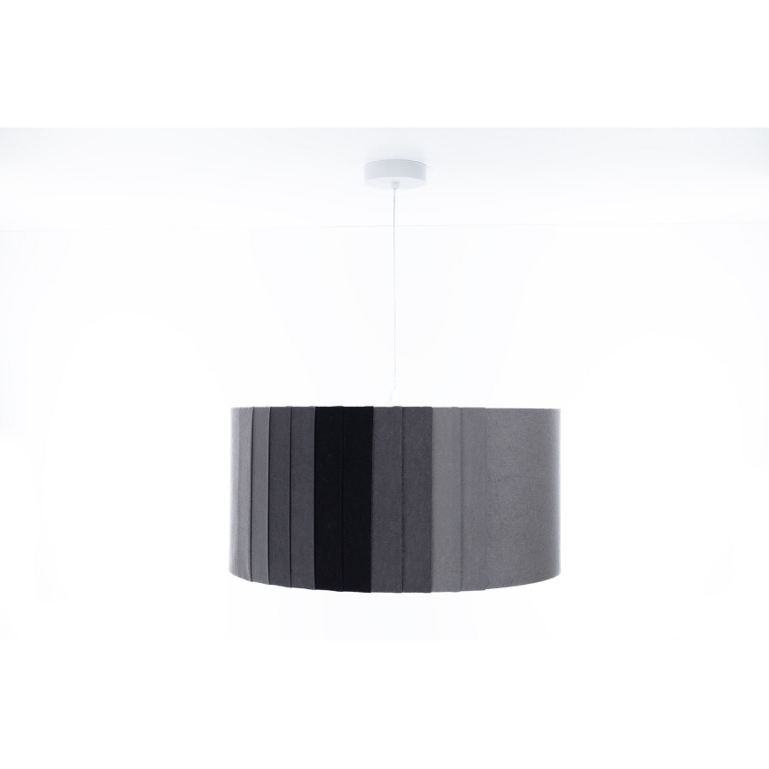 Lustră STRIPES cu cablu, 1xE27/60W/230V, Ø 60 cm, gri