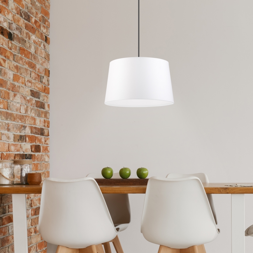Lustră suspendată AIDA pe cablu, 1xE27, 60W, 230V, Ø 35 cm, stejar/nuc/alb