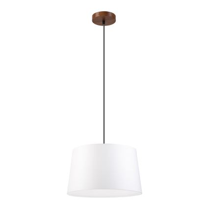 Lustră suspendată AIDA pe cablu, 1xE27, 60W, 230V, Ø 35 cm, stejar/nuc/alb