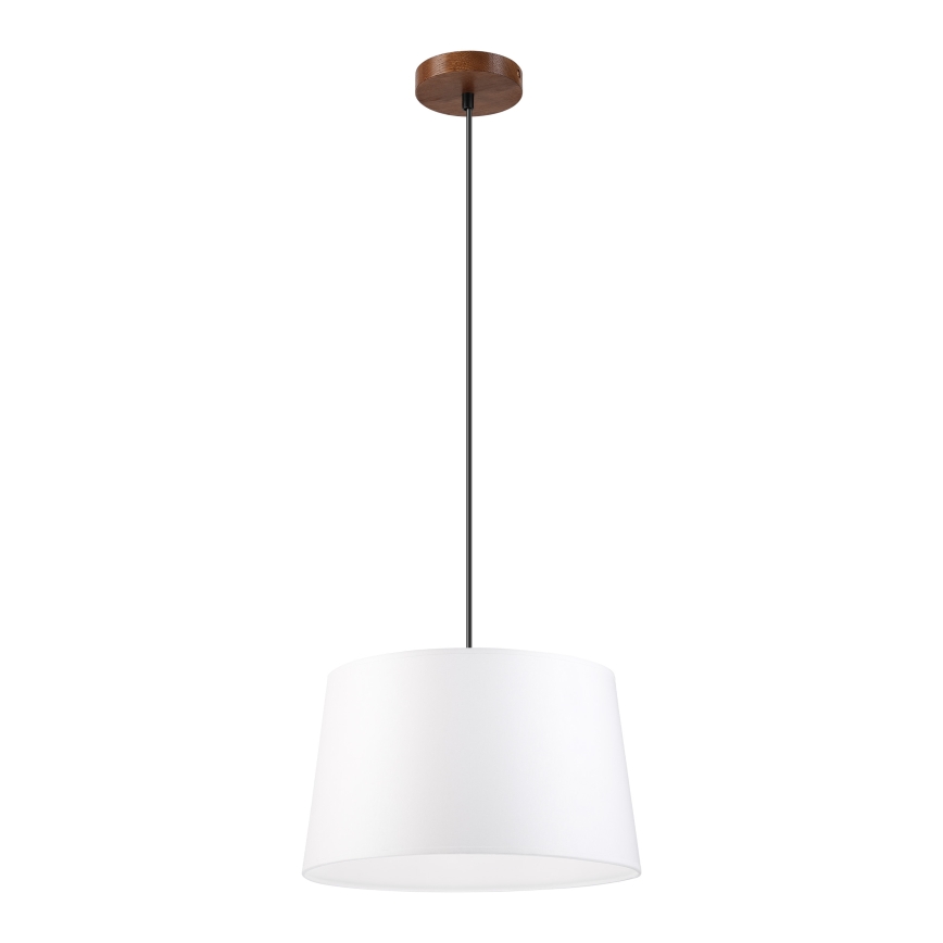 Lustră suspendată AIDA pe cablu, 1xE27, 60W, 230V, Ø 35 cm, stejar/nuc/alb