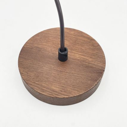 Lustră suspendată AIDA pe cablu, 1xE27, 60W, 230V, Ø 35 cm, stejar/nuc/alb