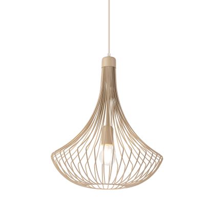 Lustră suspendată BALERINA pe cablu 1xE27/15W/230V bej