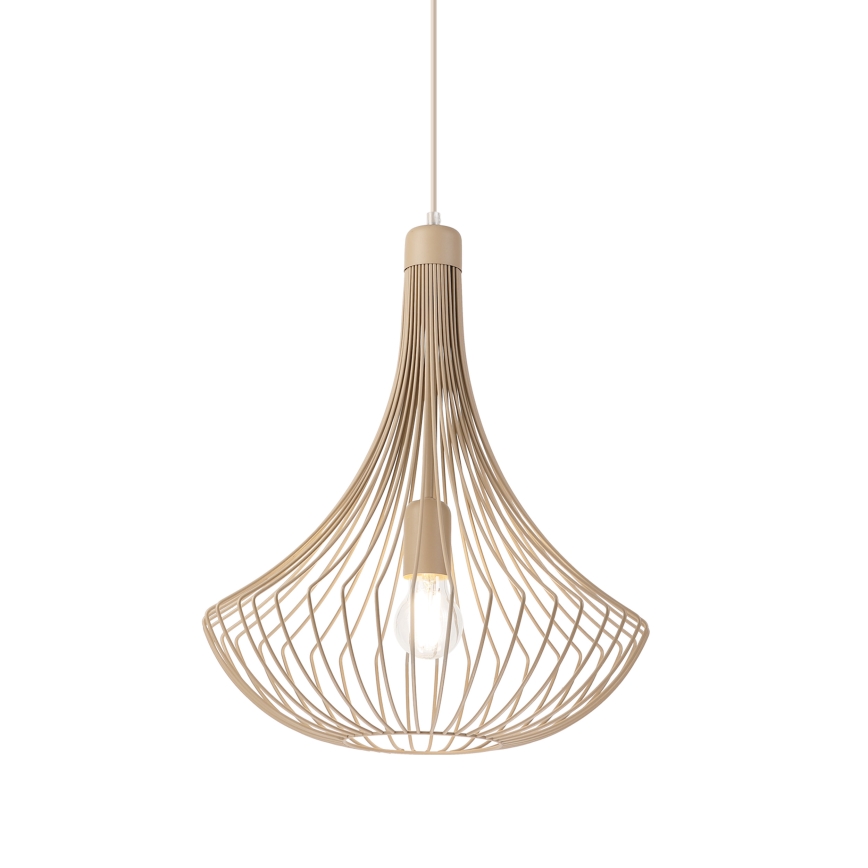 Lustră suspendată BALERINA pe cablu 1xE27/15W/230V bej