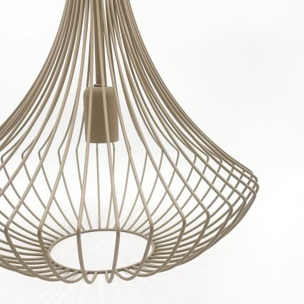 Lustră suspendată BALERINA pe cablu 1xE27/15W/230V bej