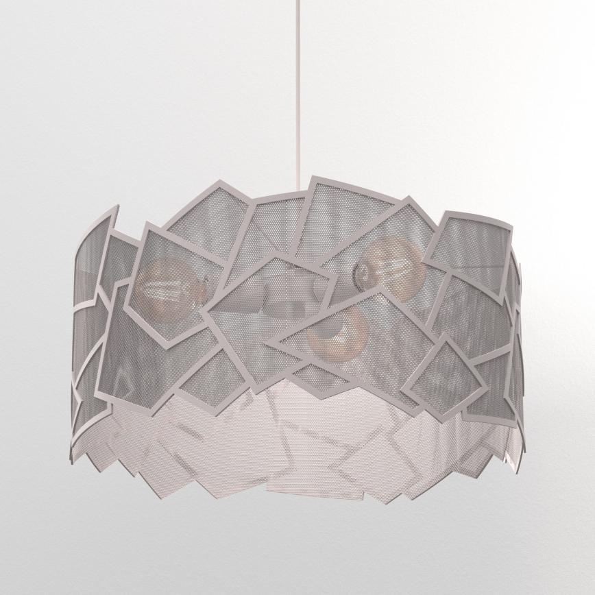 Lustră suspendată CAMO 3xE27/15W/230V bej