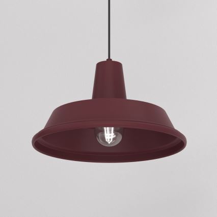 Lustră suspendată CLASS pe cablu 1xE27/15W/230V burgundiu