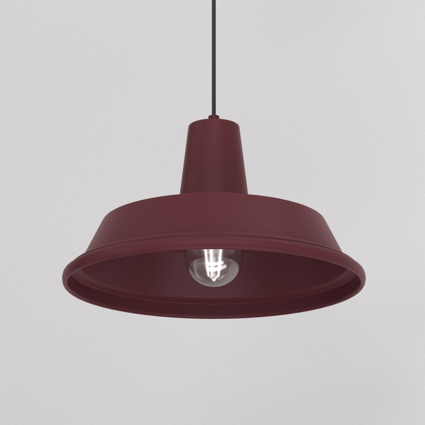 Lustră suspendată CLASS pe cablu 1xE27/15W/230V burgundiu
