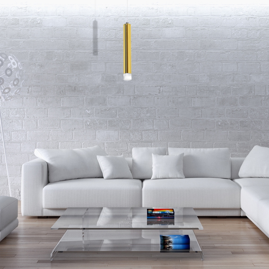 Lustră suspendată cu cablu GOLDIE LED/5W/230V, aurie