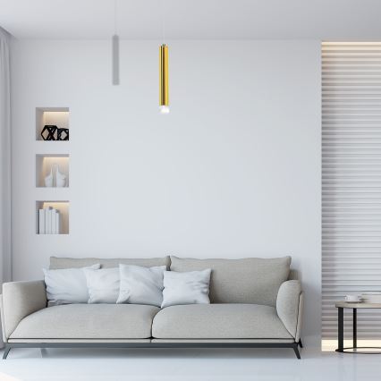 Lustră suspendată cu cablu GOLDIE LED/5W/230V, aurie