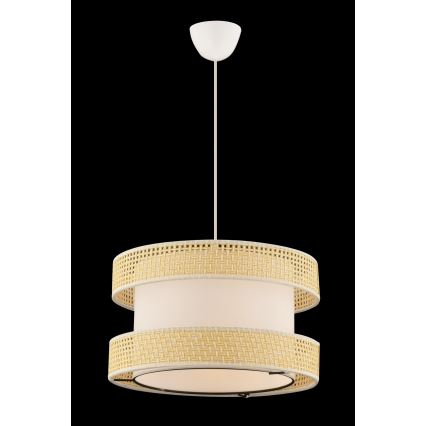 Lustră suspendată cu cablu HALO 1xE27/60W/230V crem/bej