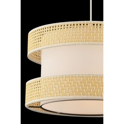 Lustră suspendată cu cablu HALO 1xE27/60W/230V crem/bej