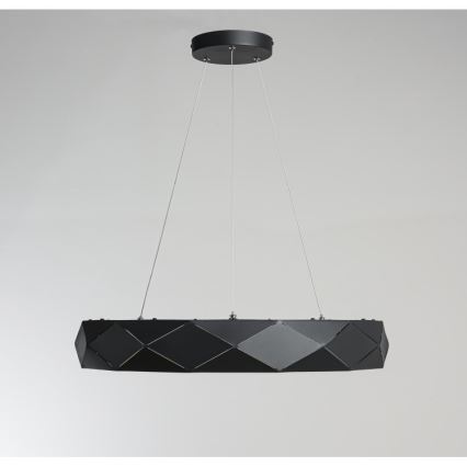 Lustră suspendată cu cablu LED REUS, 36W, 230V, 4000K, Ø 61 cm, negru