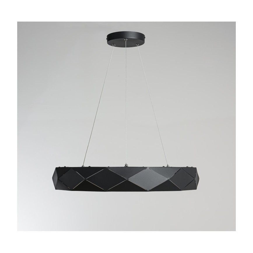 Lustră suspendată cu cablu LED REUS, 36W, 230V, 4000K, Ø 61 cm, negru
