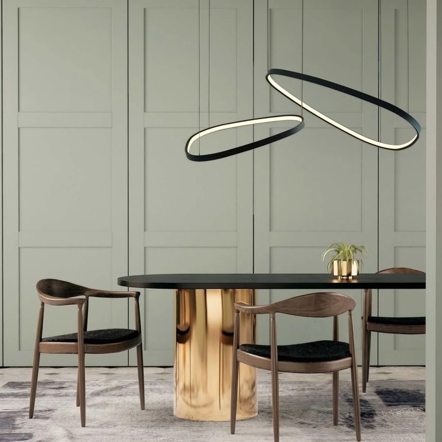 Lustră suspendată cu cablu MICHELLE LED, 48W, 230V, 4000K, neagră