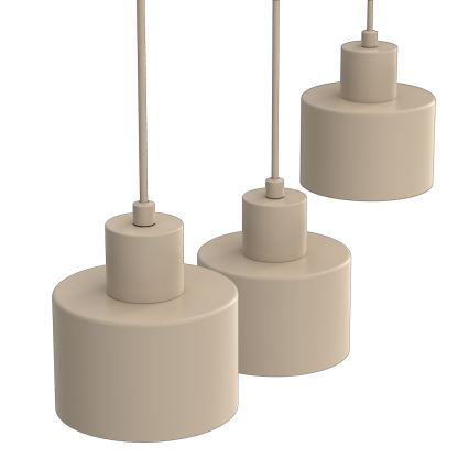 Lustră suspendată cu cablu PARKLA 3xE27/15W/230V bej
