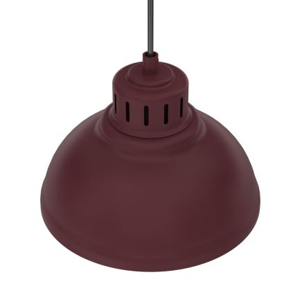 Lustră suspendată cu cablu SVEN 3xE27/15W/230V burgundiu