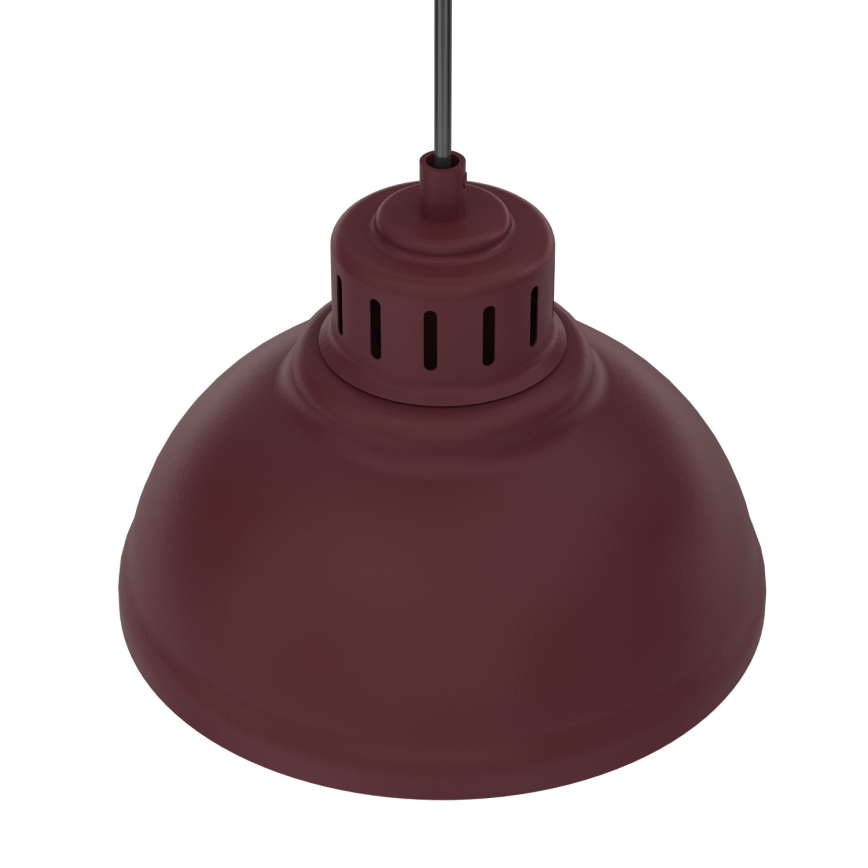 Lustră suspendată cu cablu SVEN 3xE27/15W/230V burgundiu