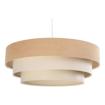 Lustră suspendată cu cablu TRINITI 1xE27/60W/230V diam. 40 cm bej/crem