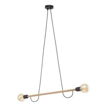 Lustră suspendată HELIX cu cablu, 2 x E27, 15 W, 230 V, negru/bej