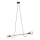 Lustră suspendată HELIX pe cablu, 2x E27, 15W, 230V, negru/lemn de pin