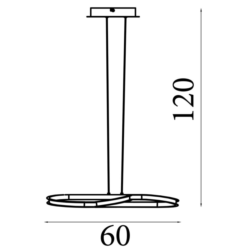 Searchlight - Lampă suspendată LED dimabilă pe cablu DOODLE LED/40W/230V, alamă