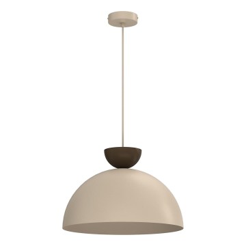 Lustră suspendată NEVIS 1xE27/15W/230V Ø 38 cm bej
