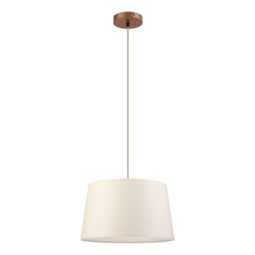 Lustră suspendată pe cablu AIDA 1xE27/15W/230V, Ø 35 cm, stejar/crem