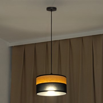 Lustră suspendată pe cablu ALBA 1xE27/15W/230V Ø 25 cm negru/maro
