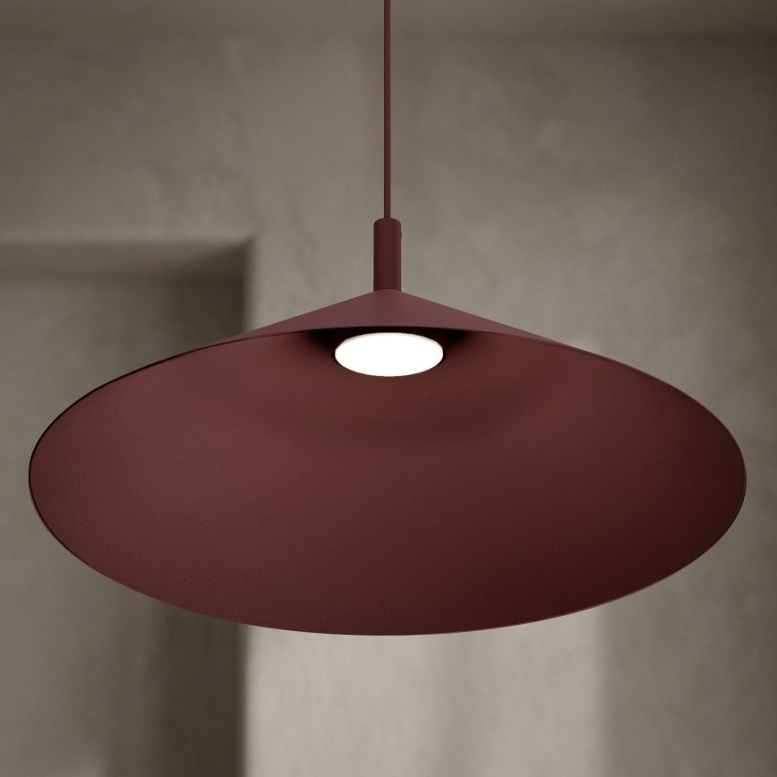 Lustră suspendată pe cablu ANEGA, 1xGX53/15W/230V, Ø 50 cm, burgund