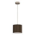 Lustră suspendată pe cablu ARDEN 1xE27/15W/230V Ø 18 cm bej/maro