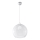 Lustră suspendată pe cablu BALL, 1xE27/15W/230V, Ø 30 cm, transparent/crom lucios