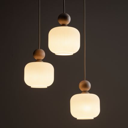 Lustră suspendată pe cablu BALLO 3xE14/10W/230V bej
