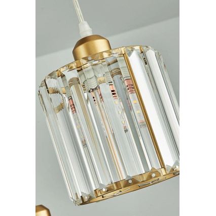 Lustră suspendată pe cablu BELLA 3xE27/40W/230V aurie