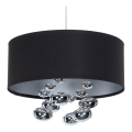 Lustră suspendată pe cablu BUBBLE, 1xE27/60W/230V, Ø 50 cm, negru