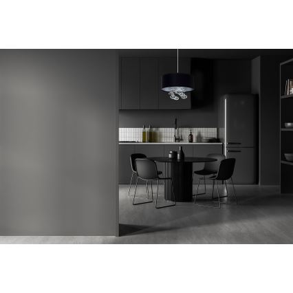 Lustră suspendată pe cablu BUBBLE, 1xE27/60W/230V, Ø 50 cm, negru
