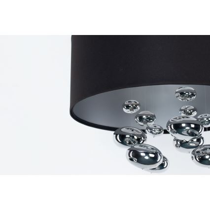Lustră suspendată pe cablu BUBBLE, 1xE27/60W/230V, Ø 50 cm, negru