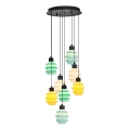 Lustră suspendată pe cablu CACTUS, 8 x LED, 2,8 W, 230 V, 3000 K, verde/galben/alb