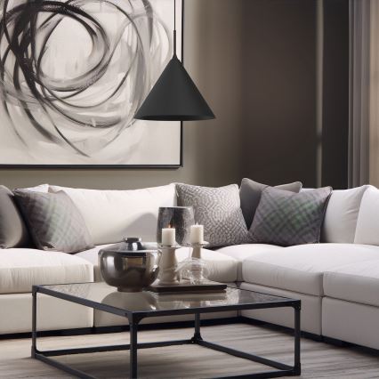 Lustră suspendată pe cablu CAPITAL 1xGX53/15W/230V Ø 32 cm neagră