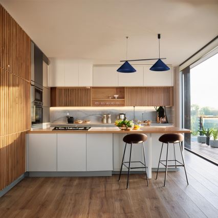 Lustră suspendată pe cablu CAPITAL 2xGX53/15W/230V, albastră