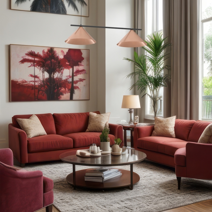 Lustră suspendată pe cablu CAPITAL 2xGX53/15W/230V aur roz