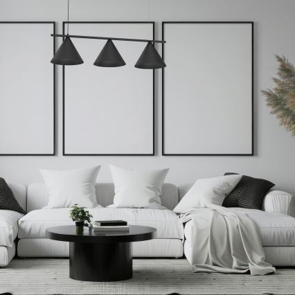 Lustră suspendată pe cablu CAPITAL, 3xGX53/15W/230V, negru