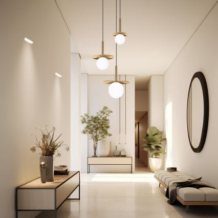 Lustră suspendată pe cablu CHITA 3xG9/5W/230V aurie