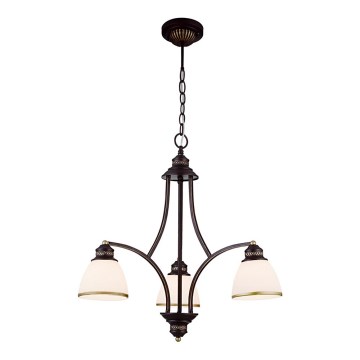 Lustră suspendată pe cablu CLAIR 3xE27/60W/230V, diam. 58 cm, finisaj bronz