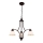 Lustră suspendată pe cablu CLAIR 3xE27/60W/230V, diam. 58 cm, finisaj bronz