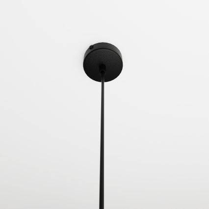 Lustră suspendată pe cablu COSMO 1xE14/10W/230V Ø 14 cm negru/negru fumuriu