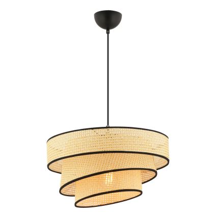 Lustră suspendată pe cablu COUPER 1xE27/60W/230V bej/negru