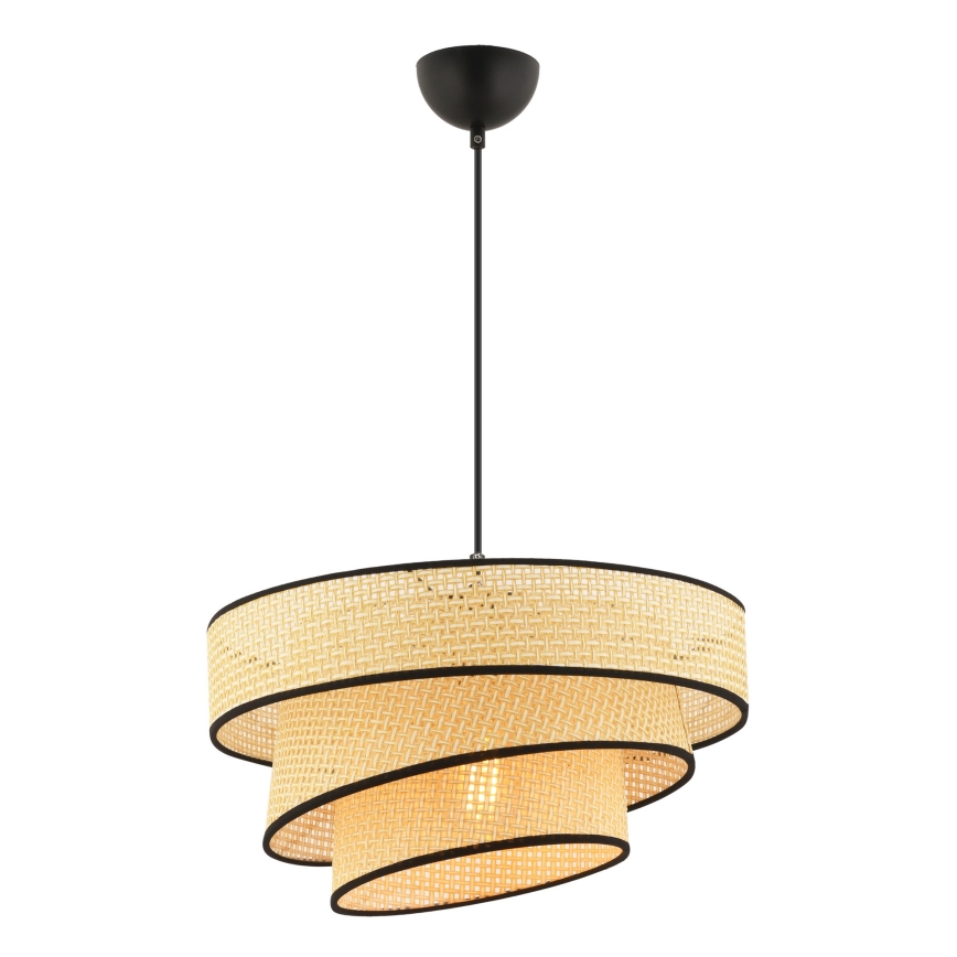 Lustră suspendată pe cablu COUPER 1xE27/60W/230V bej/negru