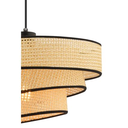 Lustră suspendată pe cablu COUPER 1xE27/60W/230V bej/negru