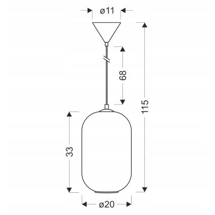 Lustră suspendată pe cablu CRESTO, 1x E27/40W/230V, albă